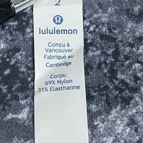 LULULEMON Stop Drop and Squat Leggings Area Ice Grey Size 2 - Picture 11 of 12